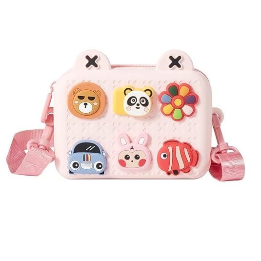 Cartoon Soft Silicone Bag Crossbody Shoulder Bag Purse Waterproof Anti Fall Stationery Storage Bag Handbag Sweet Birthday Gift For Children Students Girls