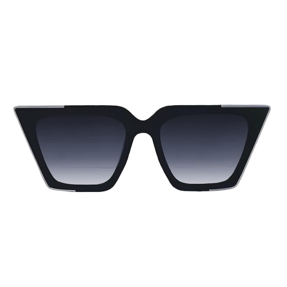 Faded Black Trendy Hybrid Cat Eye Sunglasses for Women