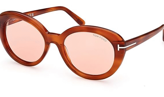 Rd Sunglasses FT 1009 Lily- 02 53Y Shiny Blonde Havana, t Logo/Photoch, Shiny Blonde Havana, "T" Logo / Photochromic Pink, 55/19/140