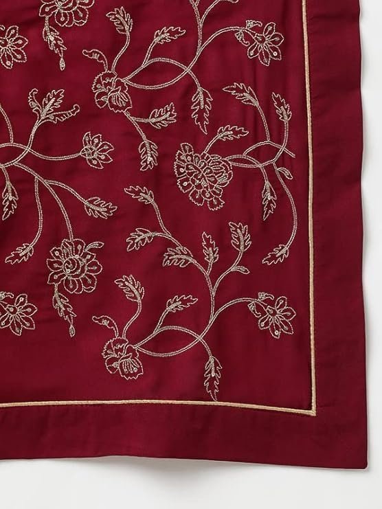 Women's Georgette Embroidered Flared Angrakha Pant With Dupatta With Inner - Image 3