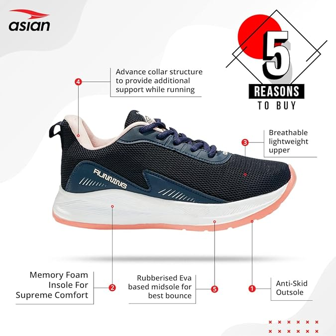 Women's FIREFLY-09 Sports Running,Walking,Gym Shoes with Max Cushion Technology Lightweight Eva Sole with Memory Foam Insole Casual Sneaker Shoes for Women's & Girl's - Image 4