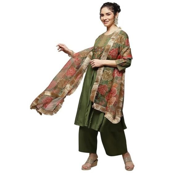Rang Women's Rayon Anarkali Suit Set