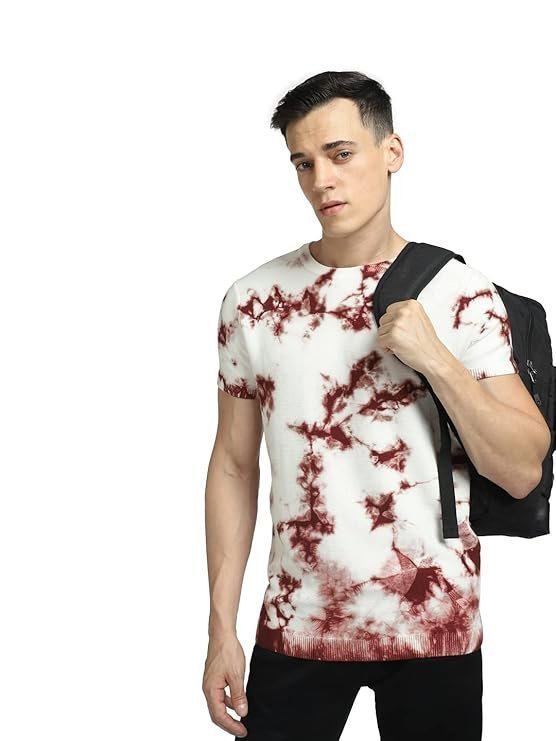 Men's Printed Regular Fit Crew Neck T-Shirt