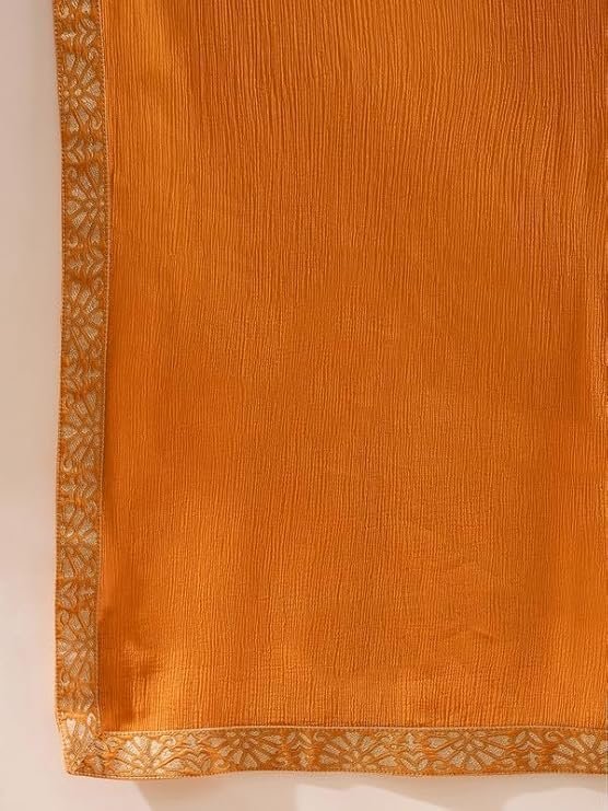 Women's Mustard Silk Ikat Straight Woven Kurta Pant With Dupatta Set | Straight Kurta Set For Women | Woven Salwar Suit For Women - Image 3
