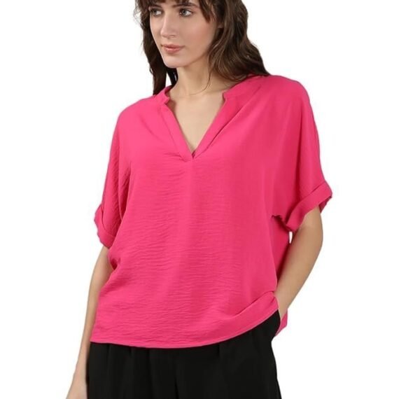 Extended Sleeves V-Neck Regular Top