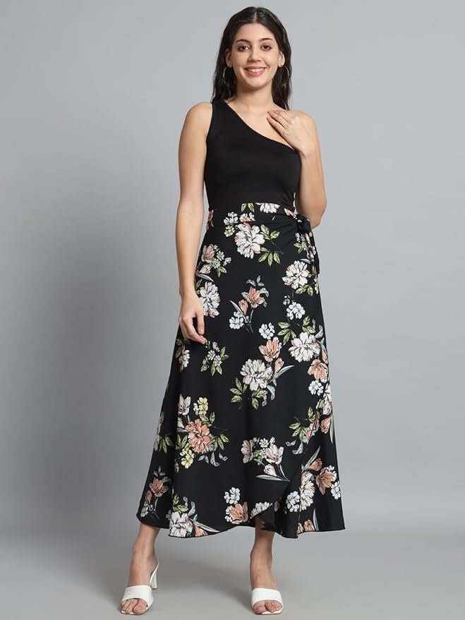 Figure Floral Print Wrap Around Skirt for Women & Girls, Printed Skirt for Women Western Wrap Around for Girls - Image 2