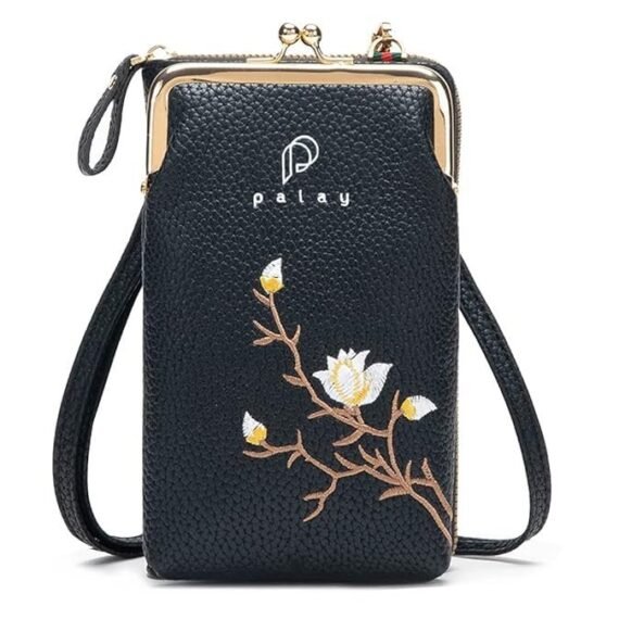 PALAY Women's Small Cross-Body Phone Bag Stylish PU Leather Mobile Cell Phone Holder Pocket Purse Wallet Sling Bag Mini Shoulder Bags
