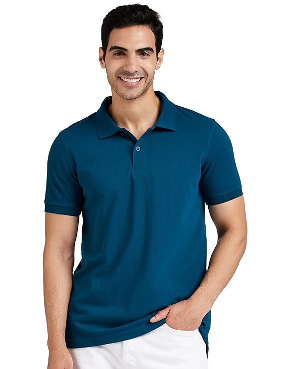Men's Cotton Rich Solid Polo Tshirt | Collar Tshirts | Half Sleeves | Plain-Regular Fit (Available in Plus Size and Combo Pack of 2)