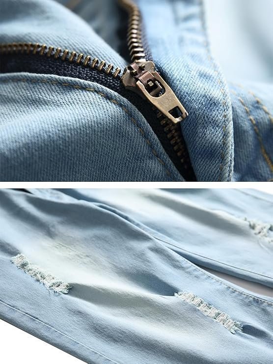 Men's Ripped Jean Shorts Casual Distressed Denim Shorts Summer Short Pants with Pockets - Image 3