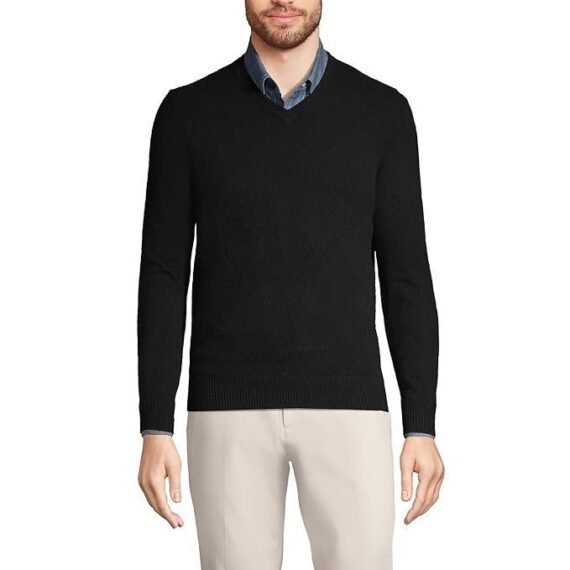End Men's Fine Gauge Cashmere V-neck Sweater