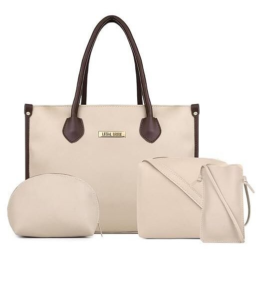 LEGAL Textured Tote Bag Combo Of 4