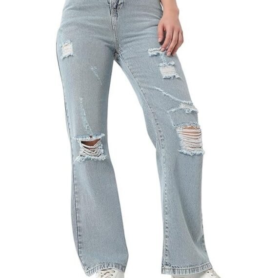 CHIC High Rise Womens Flare Fit Jeans