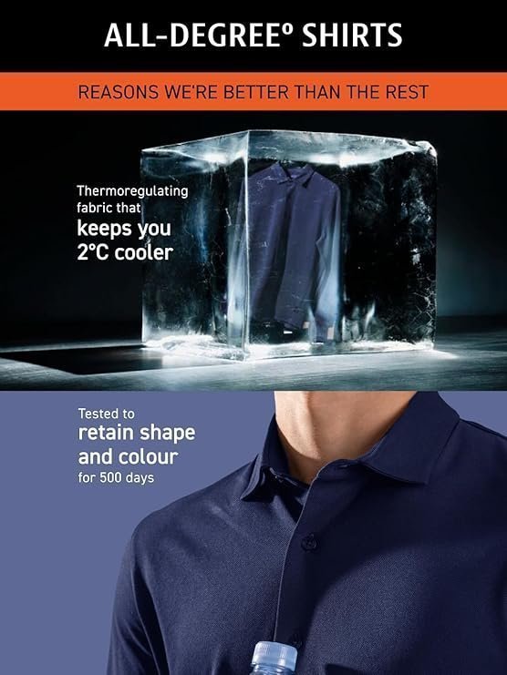 Constant All-Degree Shirt for Men Full Sleeve, Pique Textured, Thermoregulating Cotton Blend Mens Casual, Recycled Fabric Stylish Shirts - Image 5