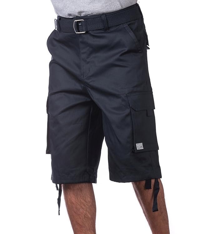 Men's Cotton Twill Cargo Shorts with Belt - Regular and Big & Tall Sizes - Image 4