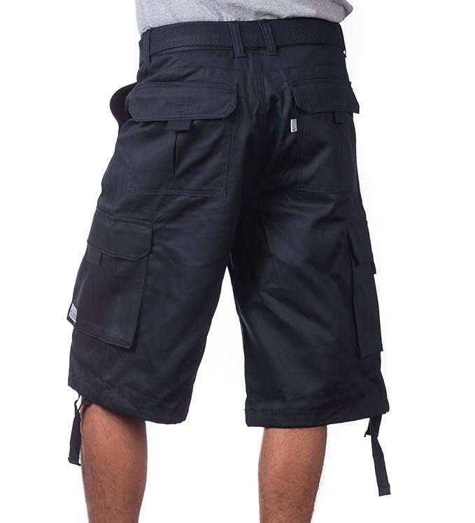 Men's Cotton Twill Cargo Shorts with Belt - Regular and Big & Tall Sizes - Image 3