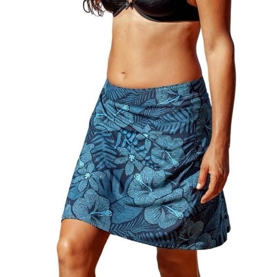 Wrap Skirt for Women - Quick Dry Swim Cover-Up for Beach, Travel with Pocket, Maui Moonlight