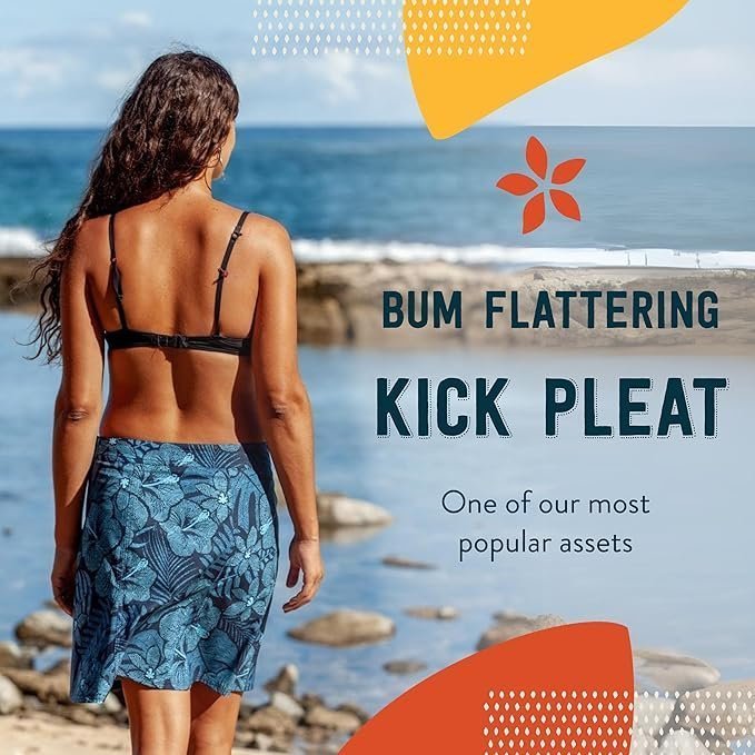 Wrap Skirt for Women - Quick Dry Swim Cover-Up for Beach, Travel with Pocket, Maui Moonlight - Image 7