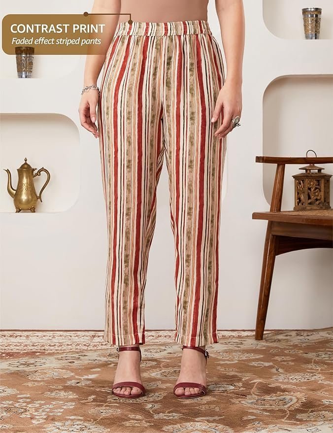 Women's Printed Anarkali Kurta Pant Set with Dupatta - Image 4