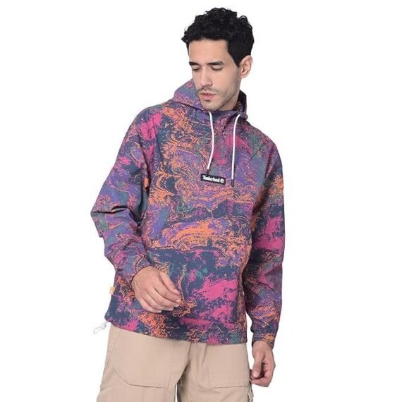 Men Multi Color Lightweight Hooded Sweatshirt