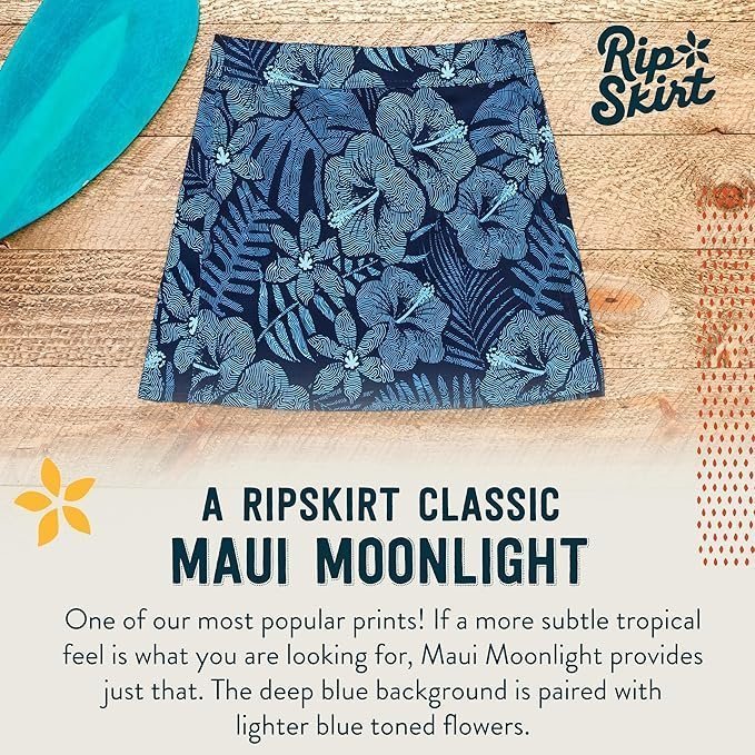 Wrap Skirt for Women - Quick Dry Swim Cover-Up for Beach, Travel with Pocket, Maui Moonlight - Image 5